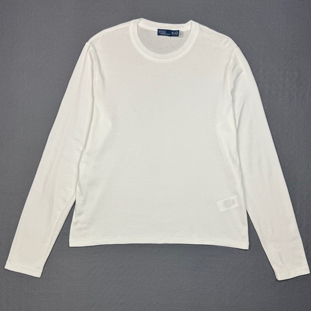 Polo Ralph Lauren Slim Fit Stretch T-Shirt Long Sleeve Crew Neck Women XXL White